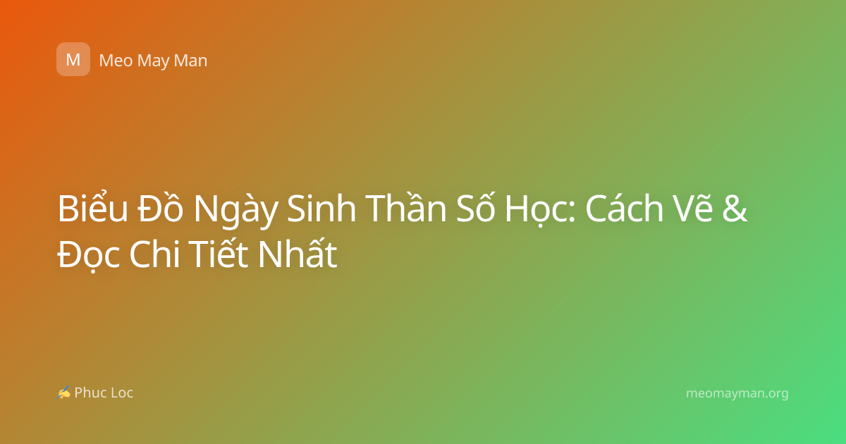 Biểu Đồ Ngày Sinh Thần Số Học: Cách Vẽ & Đọc Chi Tiết Nhất